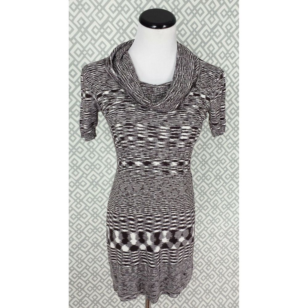 Sequin Hearts Short Sleeve Cowl Neck Sweater Dress